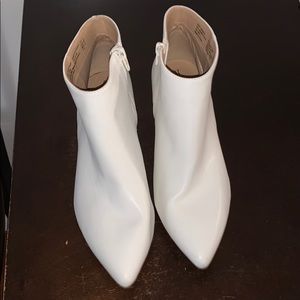 Ankle height white bootie